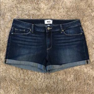 Paige Jimmy Jimmy Cut Off Denim Shorts